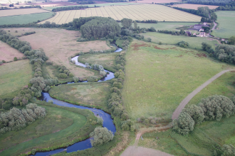 Duxford Old River aerial view