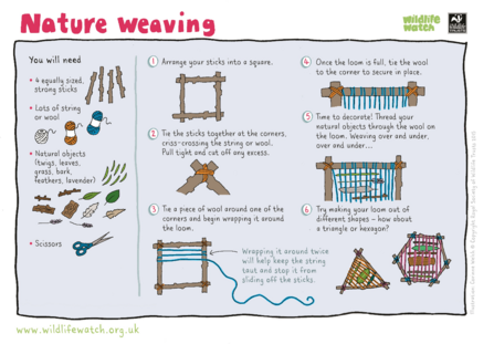 Nature weaving activity sheet