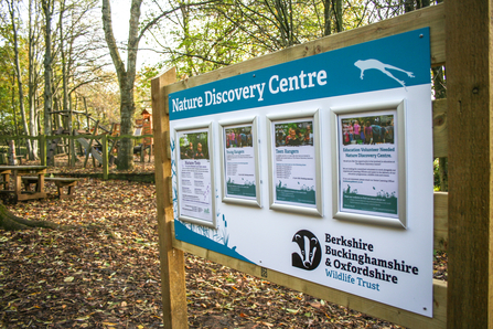 A new noticeboard at the Nature Discovery Centre