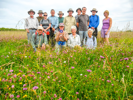 BBOWT volunteers at the Coronation Meadow at Chimney Meadows nature reserve