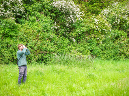 BBOWT Senior Land Manager Tom Hayward in the grazing fields at Woolley Firs