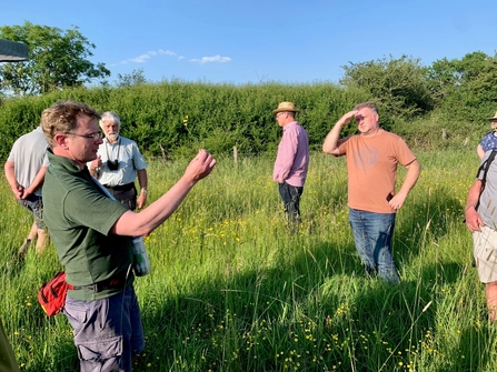 BBOWT Buckinghamshire Land Manager Mark Vallance talks to partner farmers and landowners about conservation