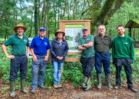 Volunteers from BBOWT's Snelsmore scrub bashers