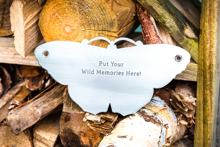 One of BBOWT's Your Wild Memories butterfly plaques
