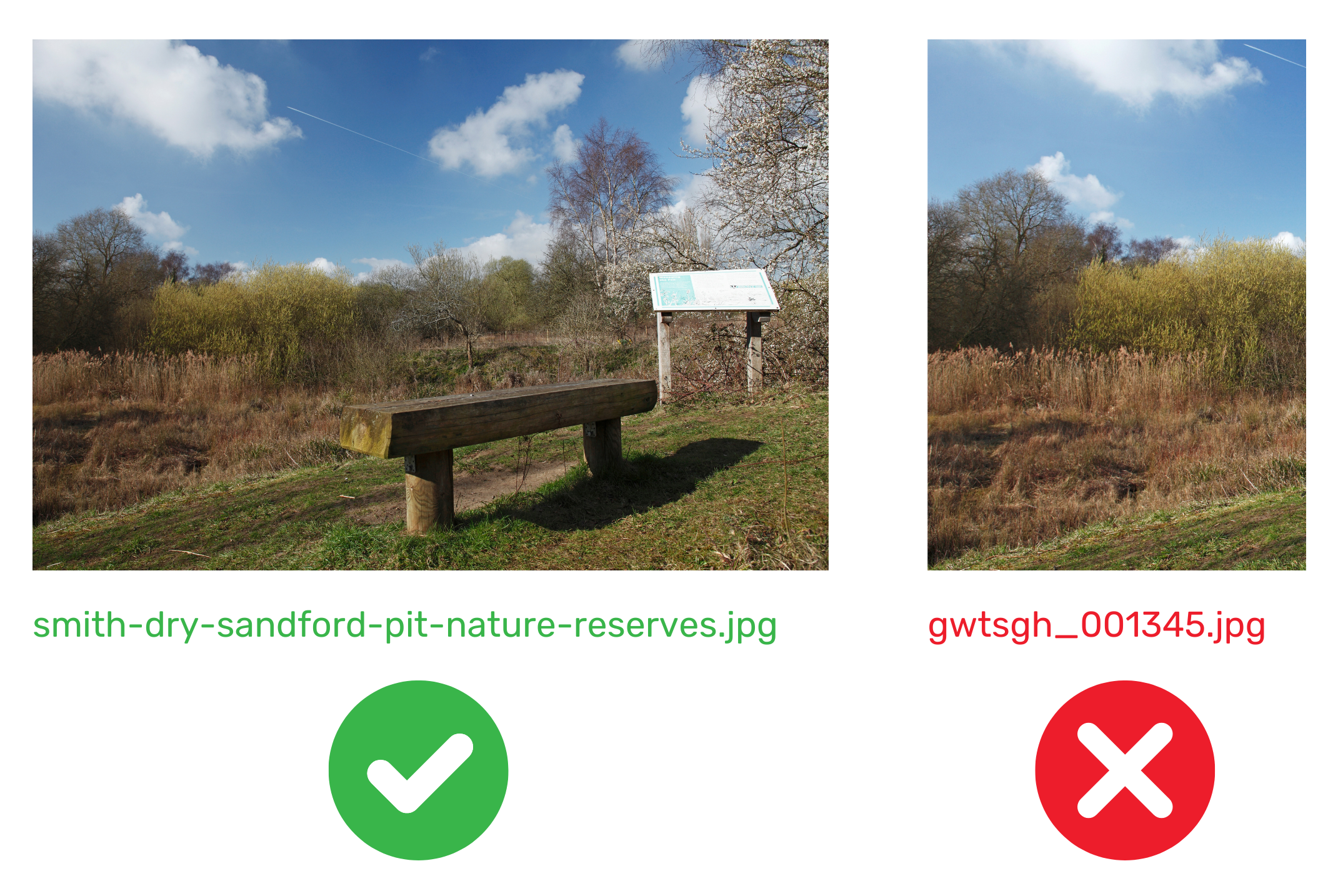 Photo competition guidance showing that entries should be landscape format not portrait