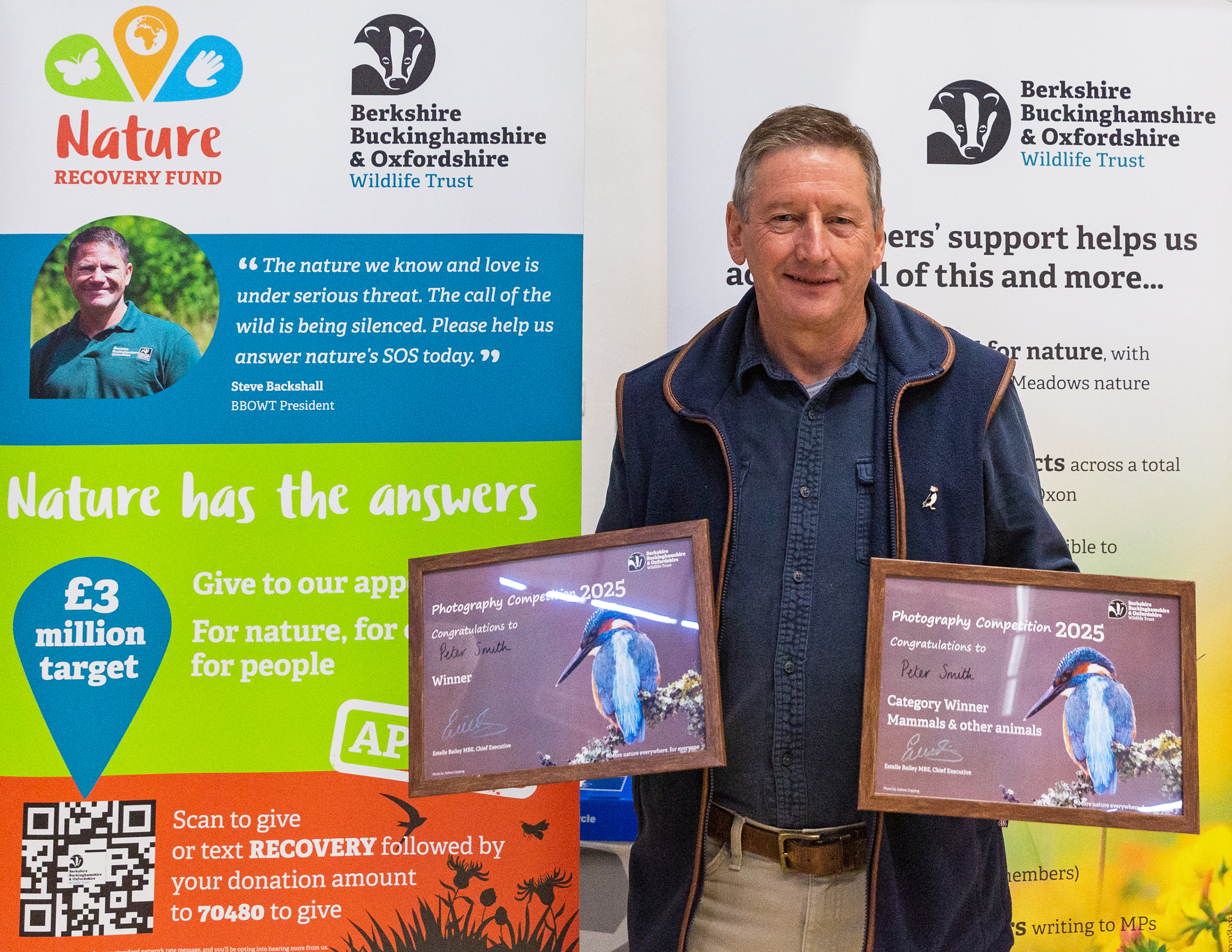 Peter Smith, winner of the 2025 BBOWT Photography Competition