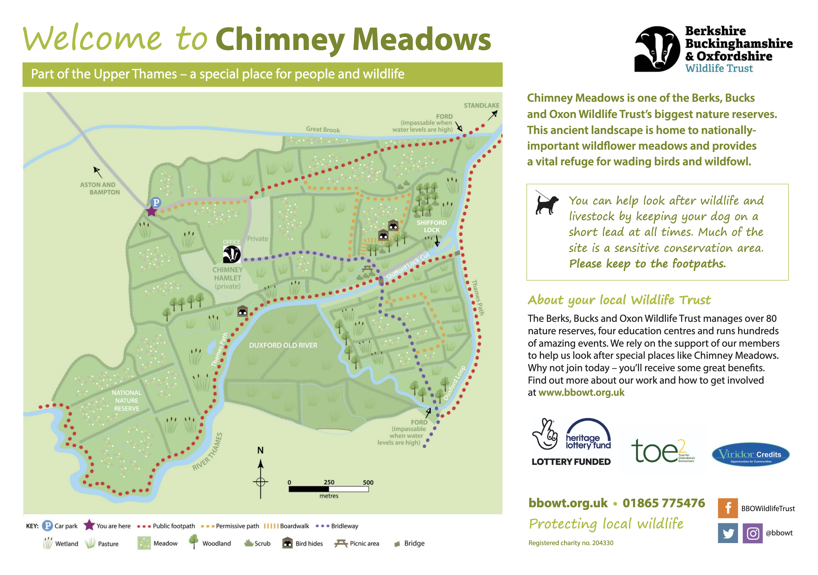 Map of Chimney Meadows Nature Reserve