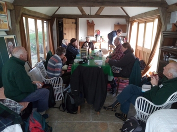 Hedgerow Havens Vale Countryside volunteers tucking in