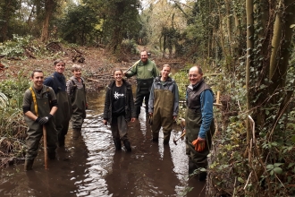 Volunteers in River Misbourne