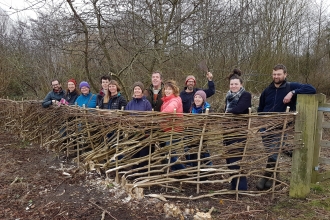 Volunteers at Boundary Brook by Ed Munday