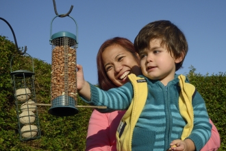 Feeding birds