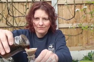 Laura making oak gall ink