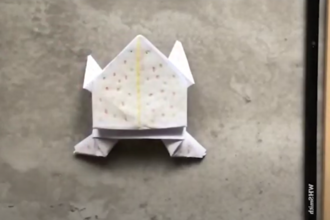 Origami natterjack toad