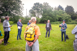 Members of BBOWT's Rough Around the Edges community groups from across the Chilterns joining an informal butterfly survey at Coleshill Common near High Wycombe in July 2021. Picture: Katie Horgan 