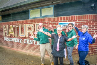 Nature Discovery Centre manager Steve Johnson and other staff.