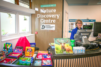 The new shop counter at the Nature Discovery Centre