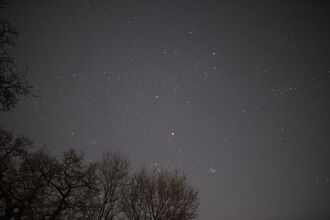 Starlit sky at night