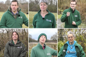 BBOWT staff profile pictures promoting the 2024 general election, asking the public to vote for nature