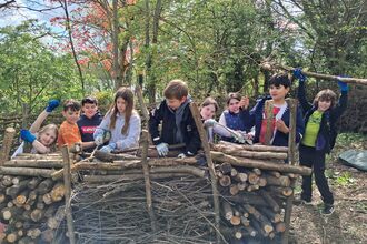 Group of Young Rangers mid - activity
