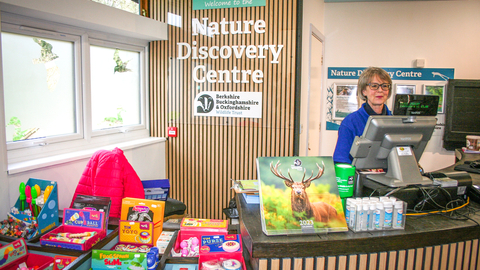 The new shop counter at the Nature Discovery Centre