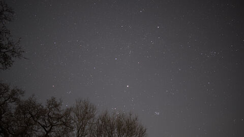 Starlit sky at night