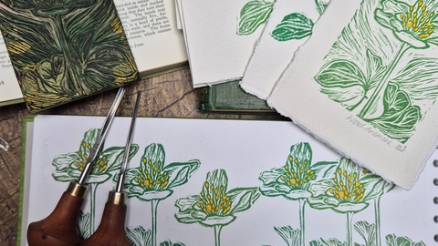 Coloured Lino Print
