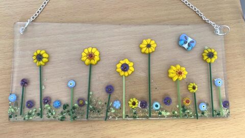 An artwork of sunflowers on a transparent background