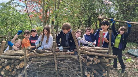 Group of Young Rangers mid - activity