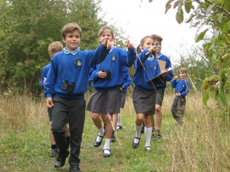 Pupils from Wargrave School visiting BBOWT. Picture: Wendy Tobitt