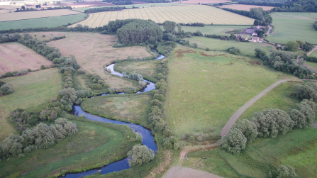 Duxford Old River aerial view