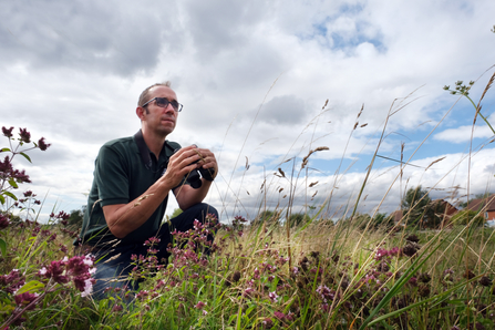 Ecology officer Colin surveying for birds