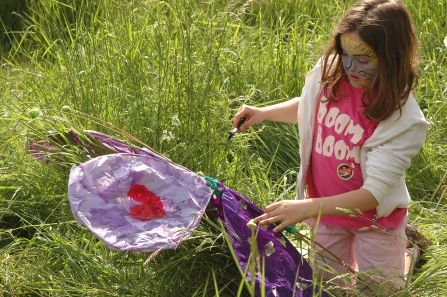 Making a butterfly sculpture by Helen Walsh