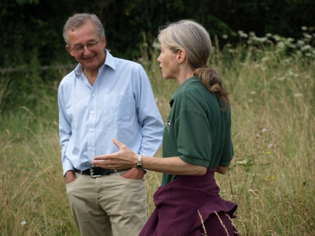 Dieter Helm talks to Lisa Lane at Chimney Meadows