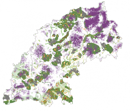 Tranquil areas map