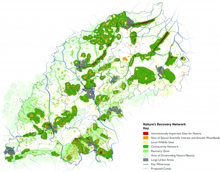 Nature's recovery network map