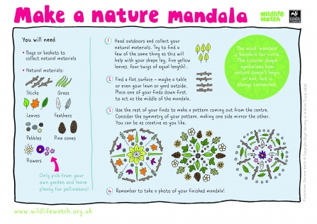 Nature mandala worksheet