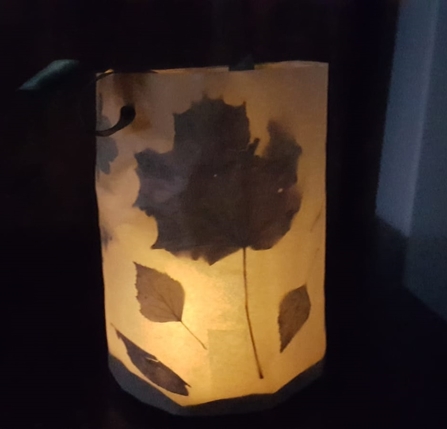 Finished leaf lantern