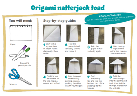 Origami natterjack toad instructions