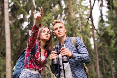 Couple with binoculars - 30 Days Wild