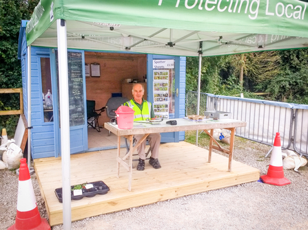 BBOWT volunteer David Owen, who works on the welcome desk at College Lake.