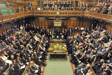 The House of Commons in the British Parliament in Westminster in 2010. Picture: UK Gov