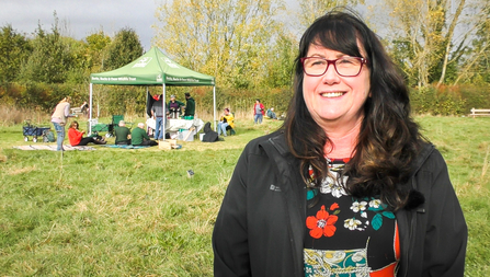 Kathryn Dundas, Co-ordinator of the Eight Bells for Mental Health charity, at BBOWT's Engaging with Nature garden at the Nature Discovery Centre. Picture: Lis Speight