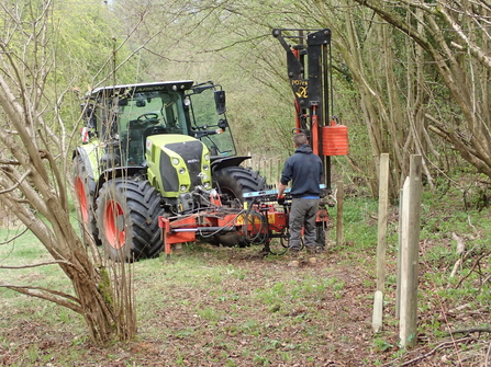 New fencing being put in at Dancersend