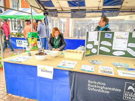 A Wild Banbury information stall at one of the town's markets.