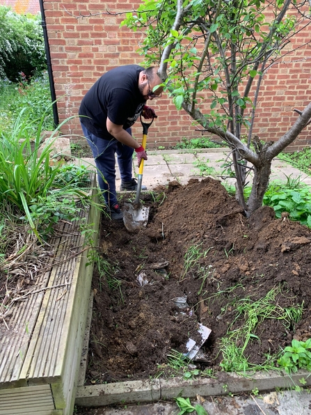 Creating the new community garden at Slough Ujala community centre