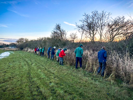 The BBOWT brown hairstreak egg count at Leaches Farm in January 2024