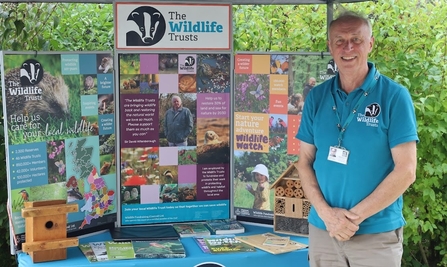 Wildlife Trust Membership Recruiter at a display stand