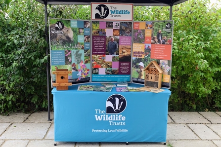 A Wildlife Trusts membership display stand