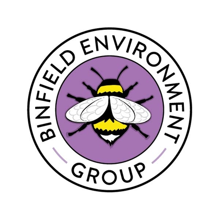 Binfield Environment Group logo with an illustrated bumble bee
