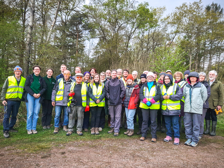 Volunteers and staff grouped together